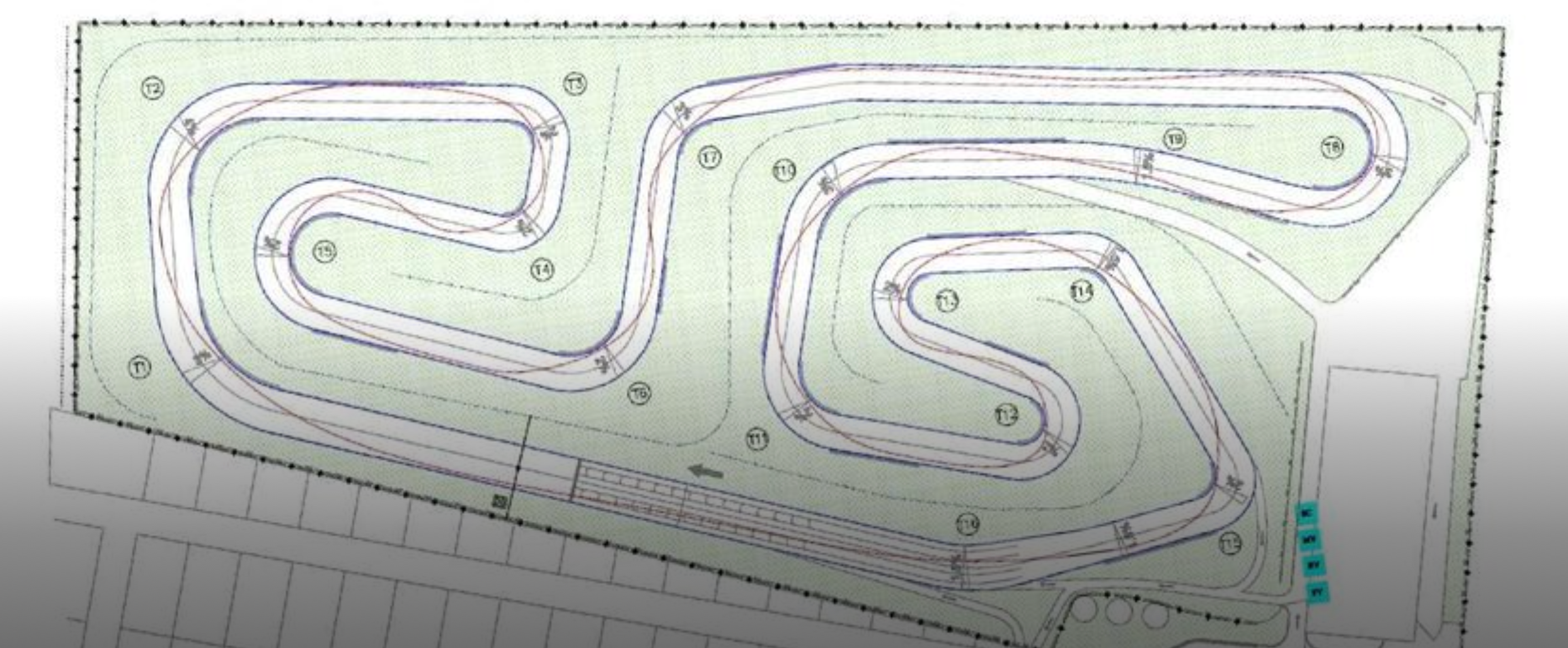 Colorado Karting Circuit engineering layout drawing